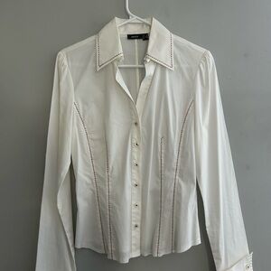 Mexx White Shirt with Red Accents